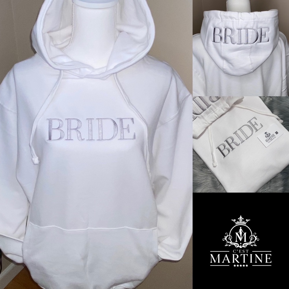 Bride Wedding Embroidered Hoodie